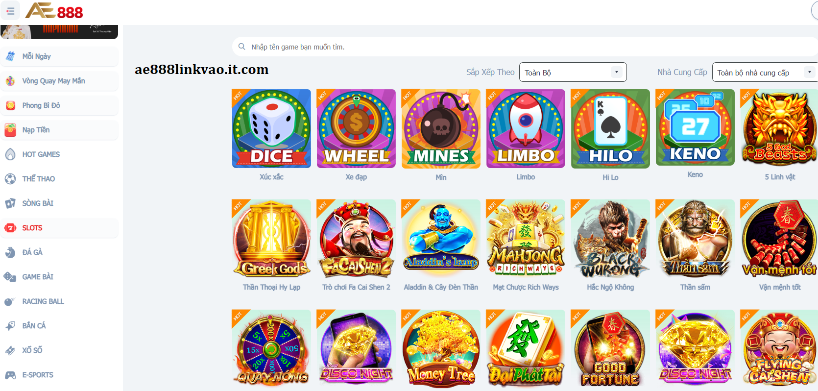 Slots game AE888 quay là nổ